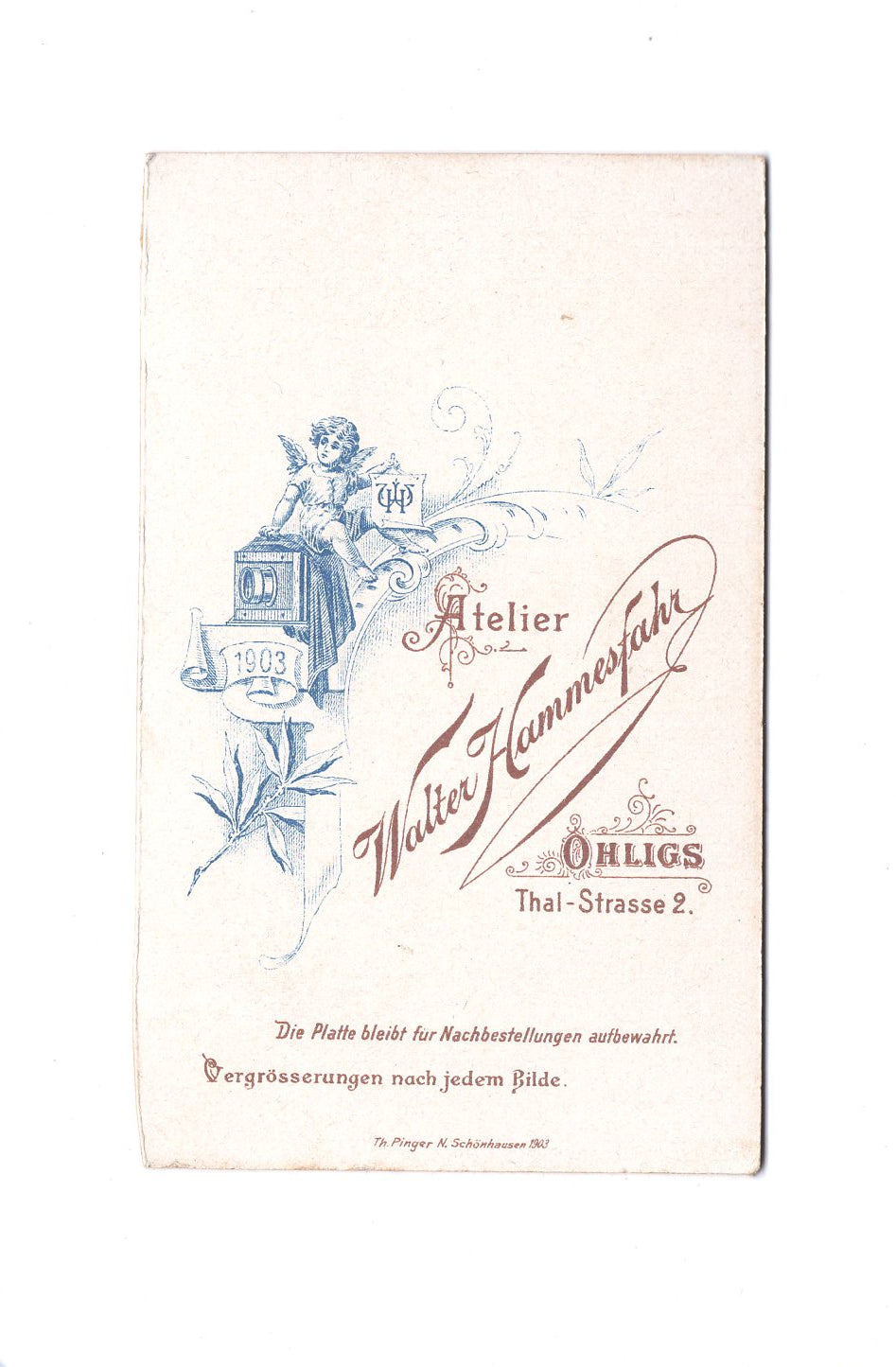 Fotografie Damenportrait - Ohligs 1890er