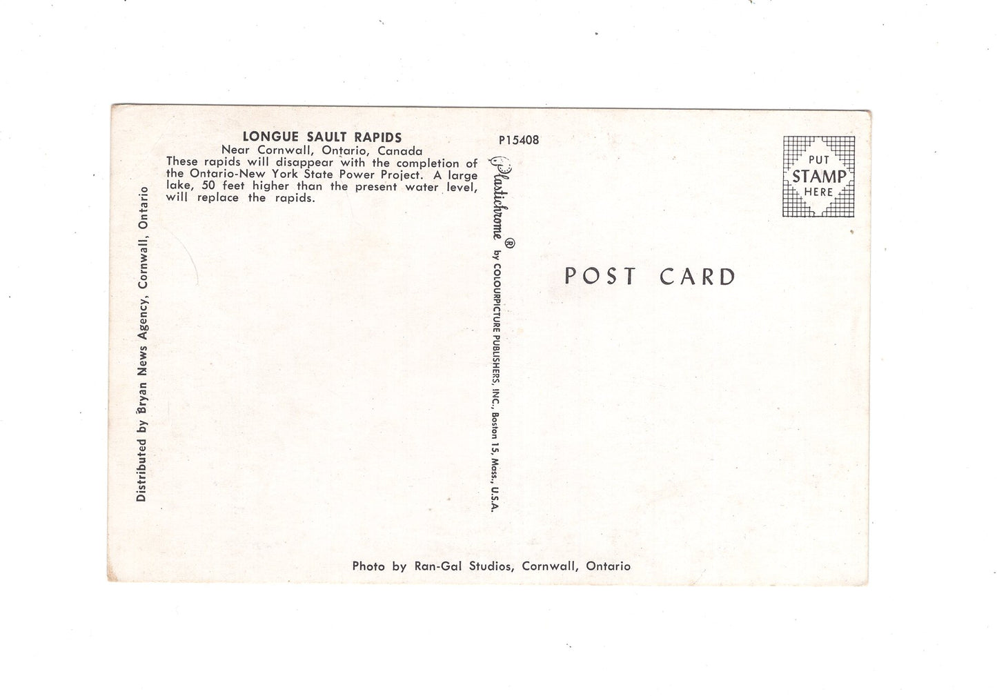 Ansichtskarte Longue Salut Rapids near Cornwall / Ontario / Kanada