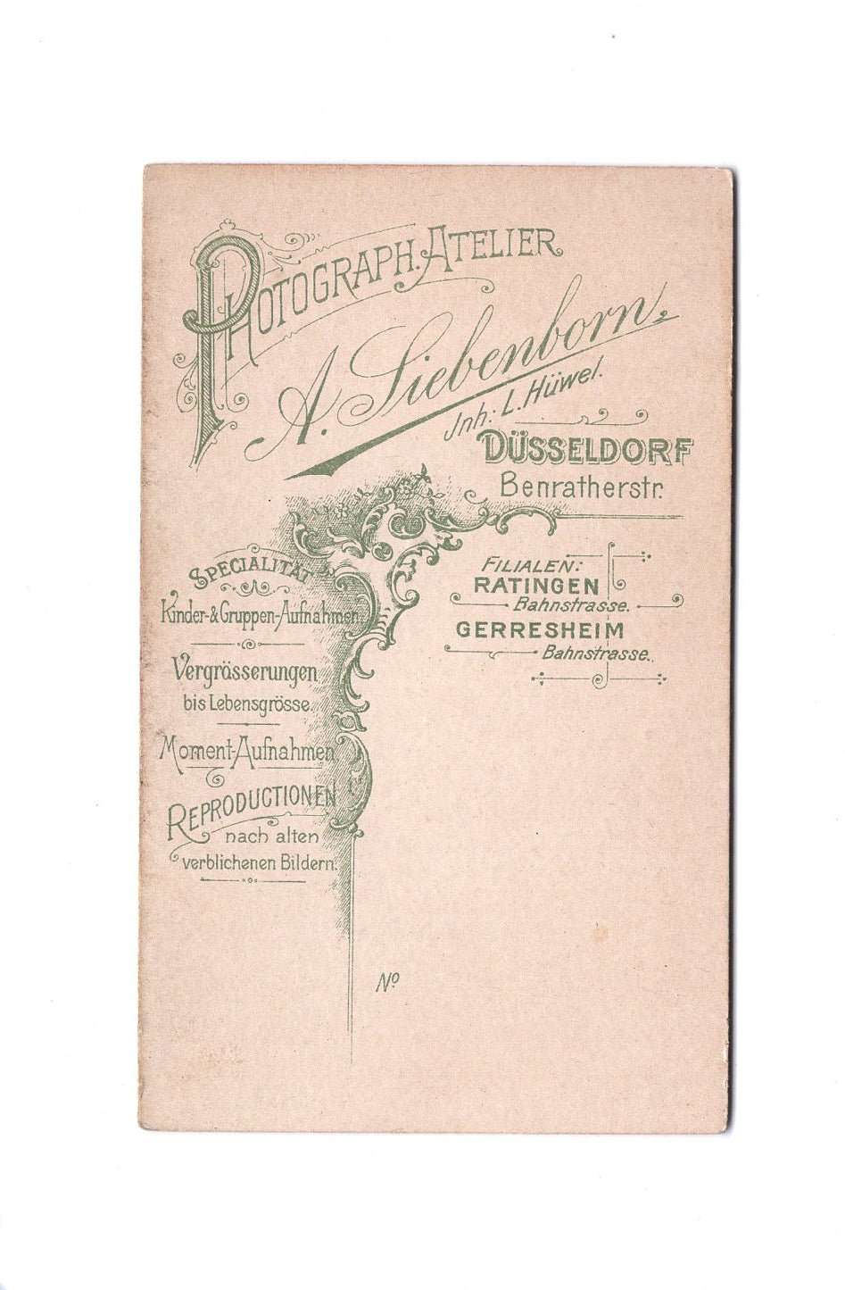 Fotografie Damenportrait - Düsseldorf 1890er