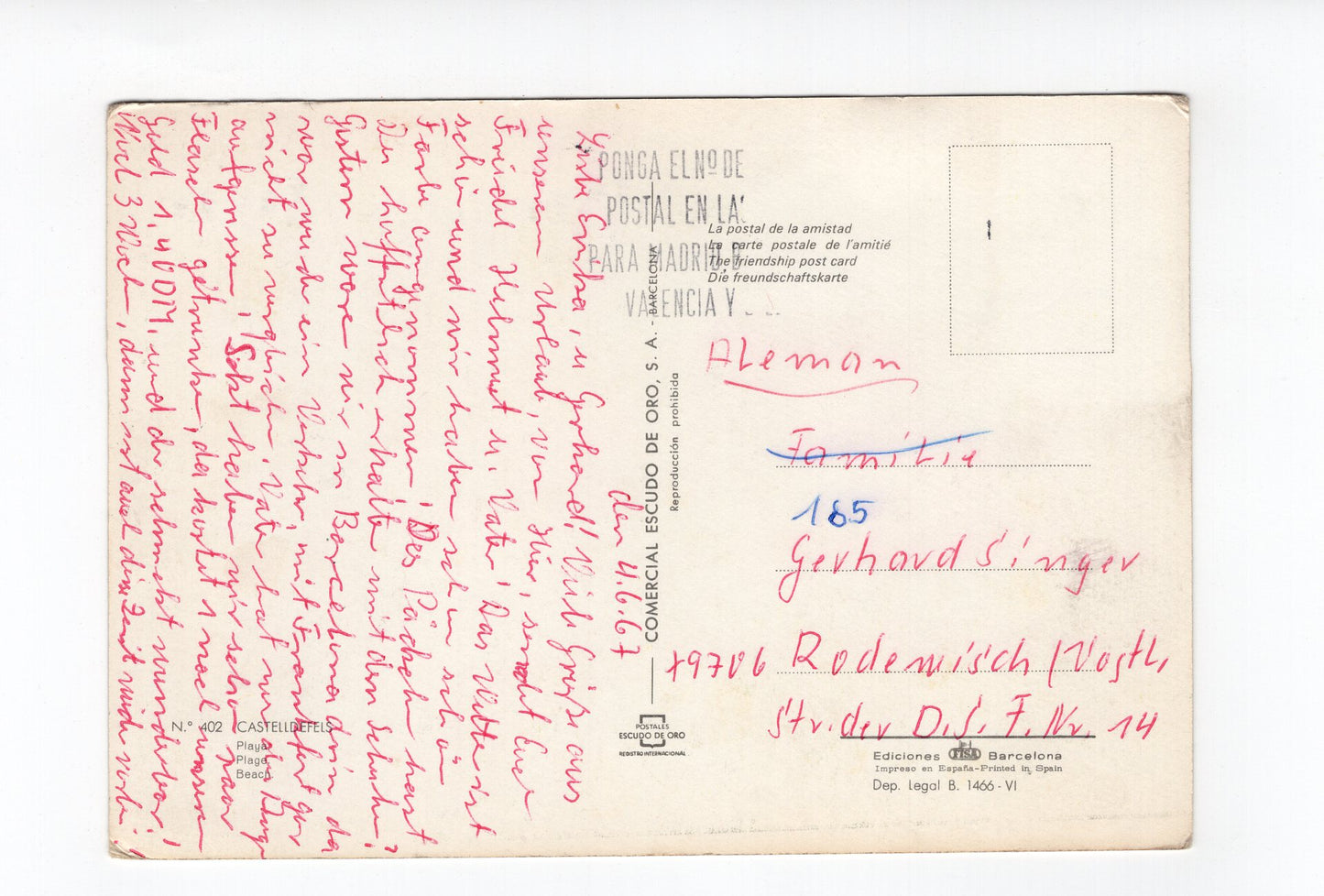 Ansichtskarte Castelldefels / Playa / Spanien