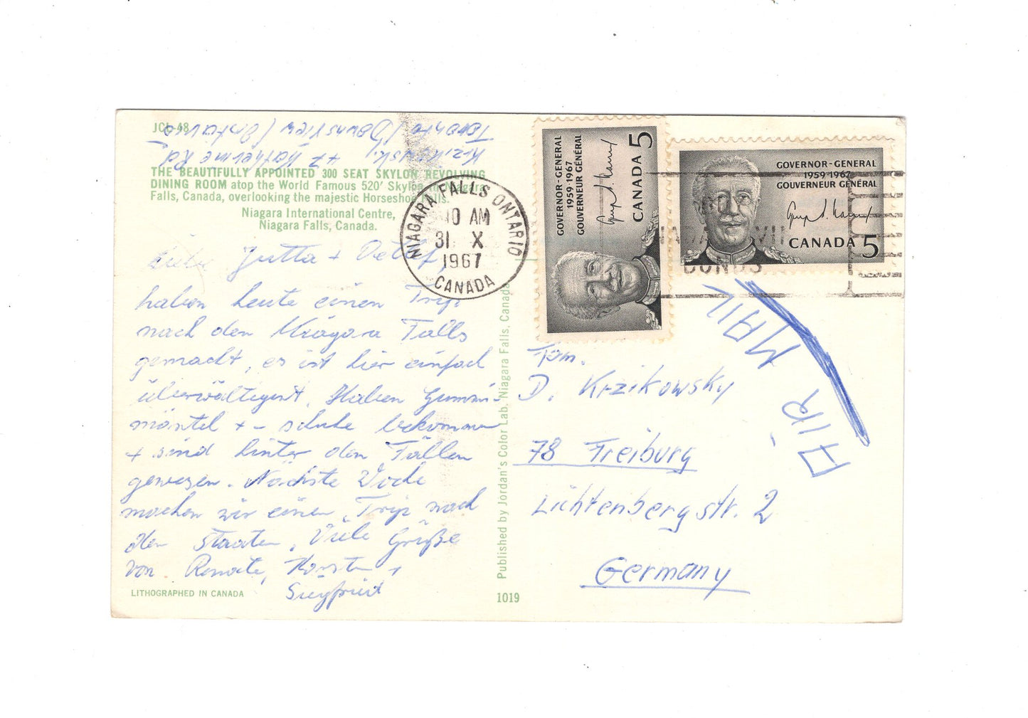 Ansichtskarte Skylon in Niagara Falls / Ontario / Kanada