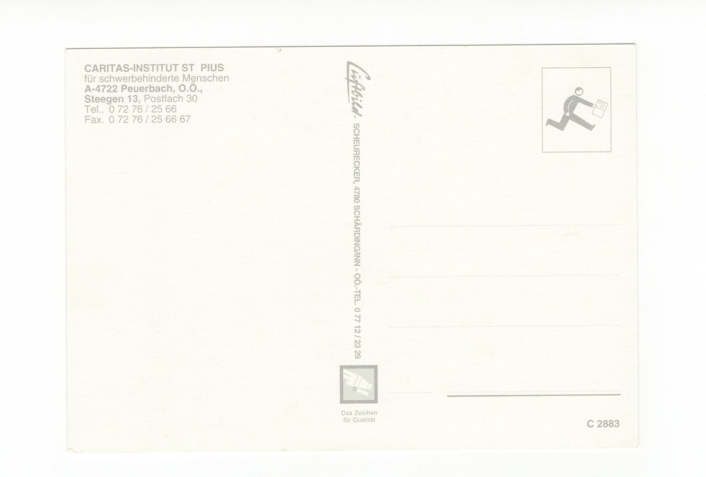 Ansichtskarte Caritas-Institut St. Pius / Peuerbach / Oberösterreich / Österreich