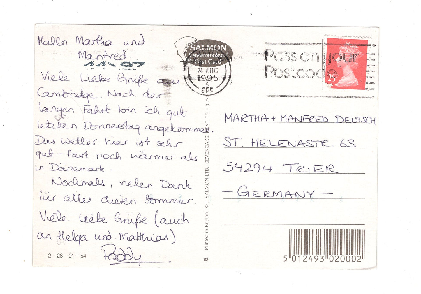 Ansichtskarte The Backs - Cambridge / England / M1-67