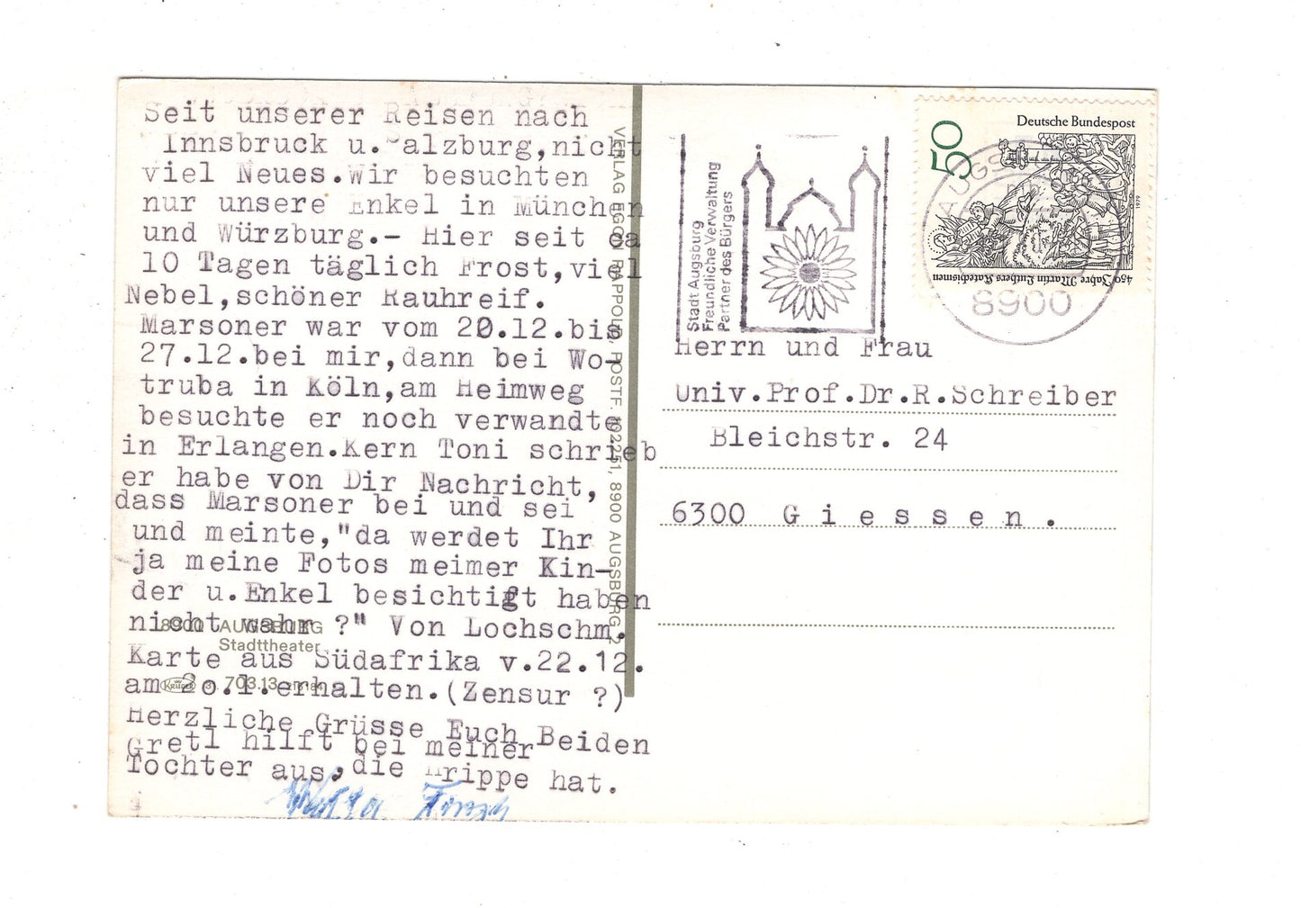 Ansichtskarte Augsburg / Stadttheater / I1-66