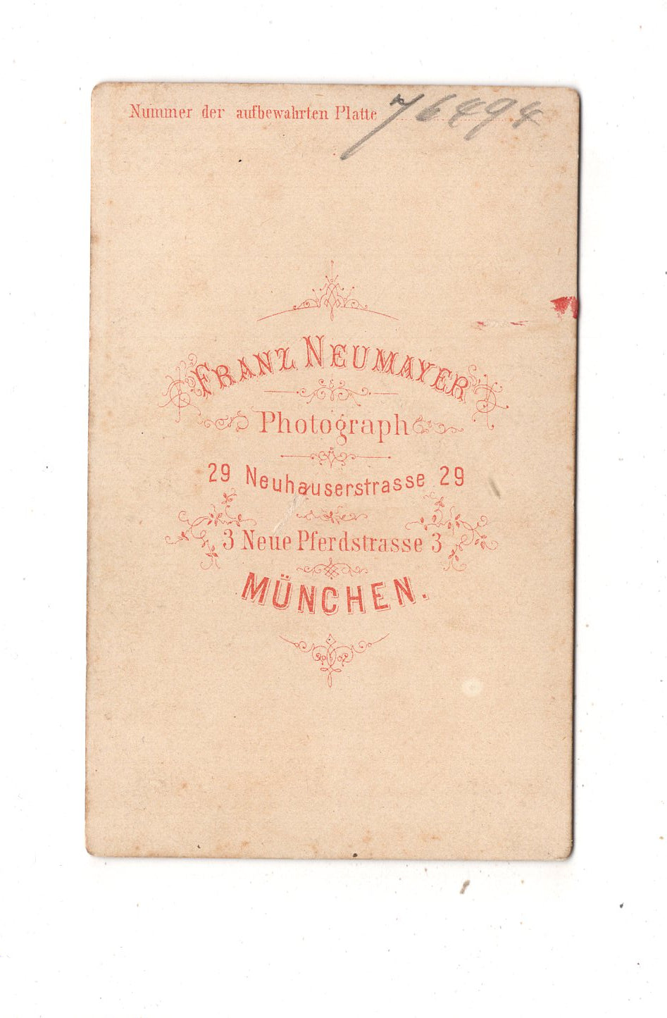Fotografie Soldat - München 1870er / CDV M1-04
