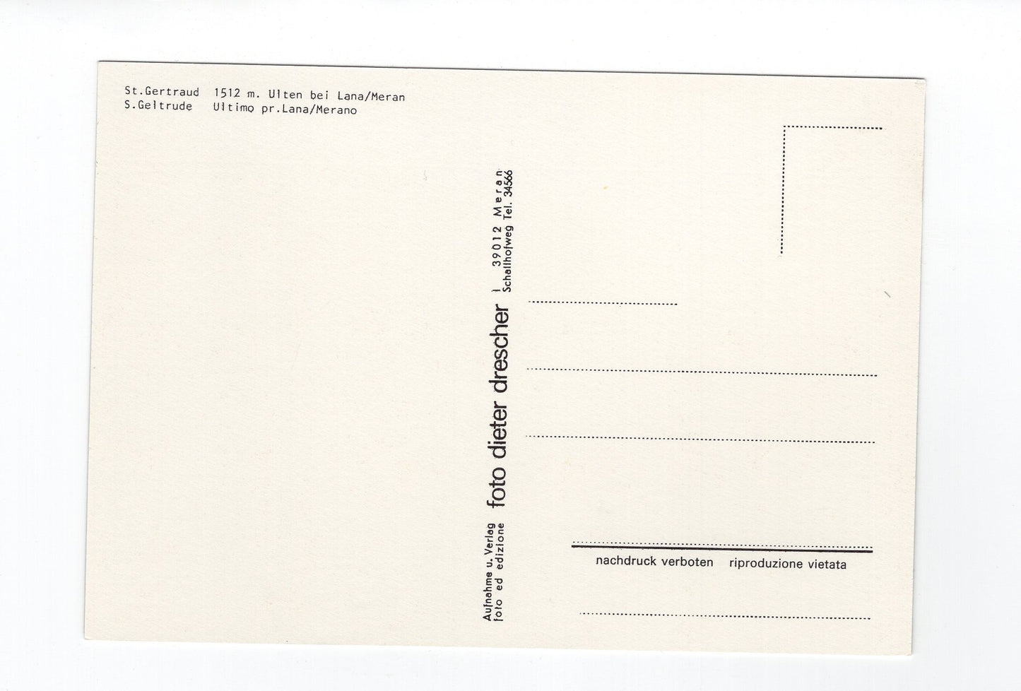 Ansichtskarte St. Gertraud / Ulten bei Lana / Meran / Südtirol / Italien