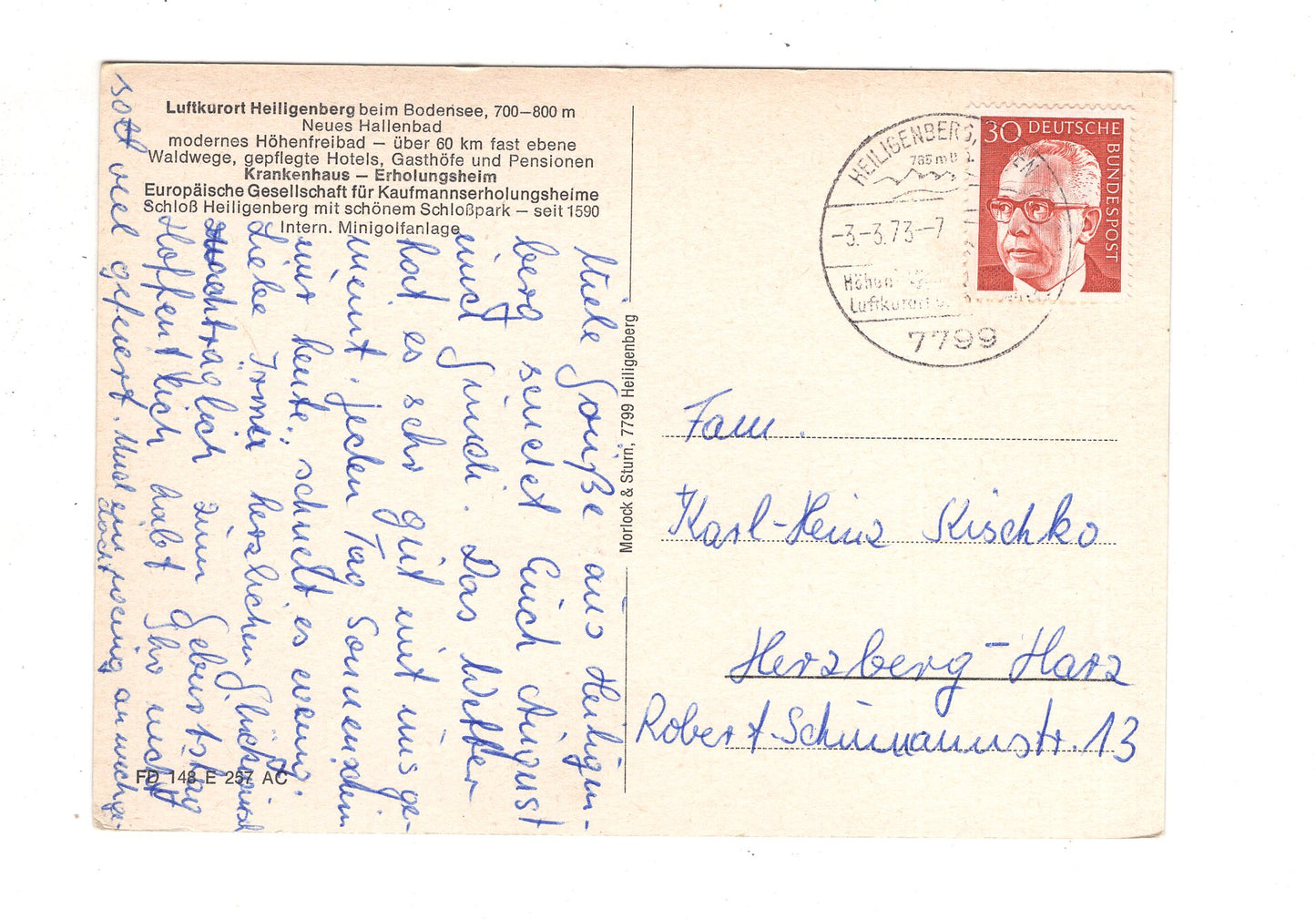 Ansichtskarte Heiligenberg beim Bodensee / Krankenhaus-Erholungsheim / J1-64