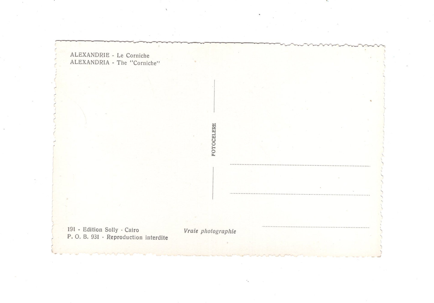 Ansichtskarte Alexandria / Le Corniche / Ägypten