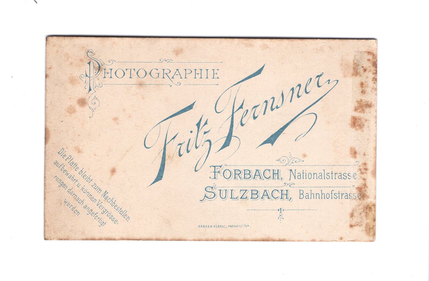 Fotografie Soldat / Soldatenportrait Regiment 17- Forbach / Sulzbach um 1900