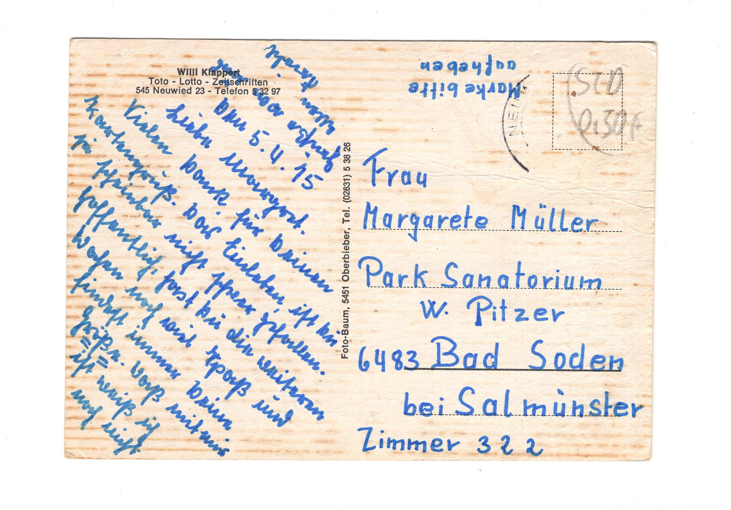 Ansichtskarte Gruß aus Oberbieber