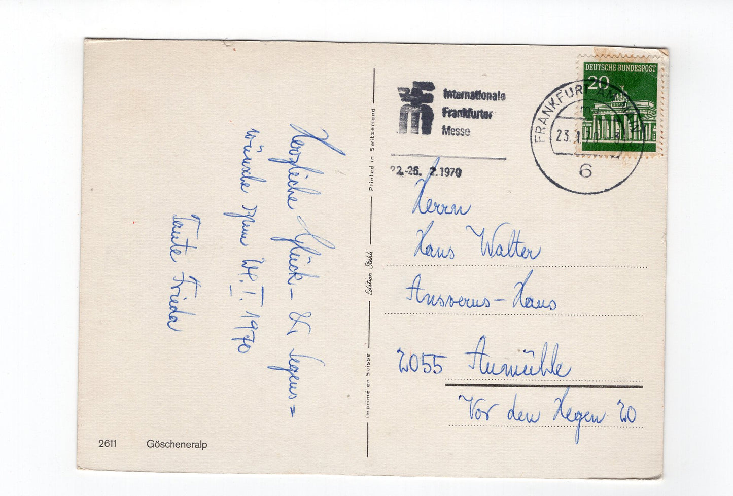 Ansichtskarte Göscheneralp / Schweiz