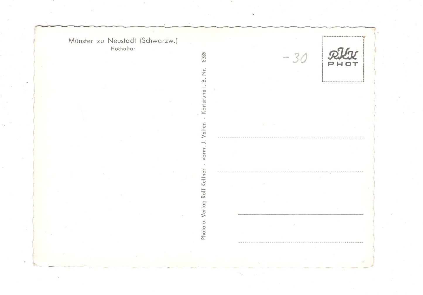 Ansichtskarte Neustadt im Schwarzwald / Münster - Hochaltar / K1-56