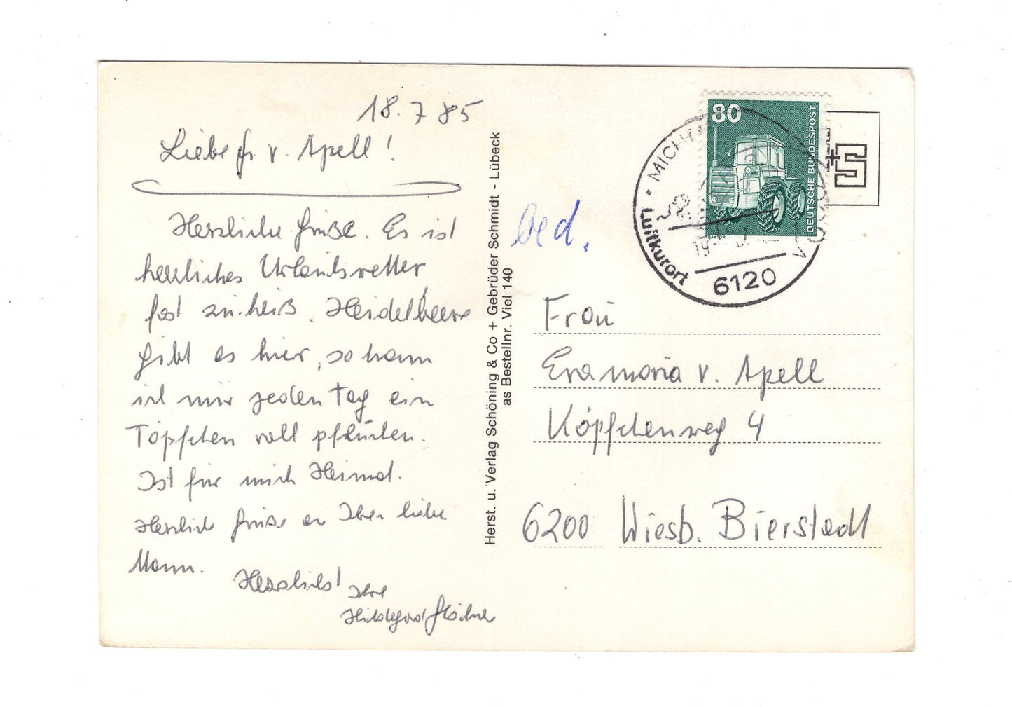 Ansichtskarte Vielbrunn im Odenwald