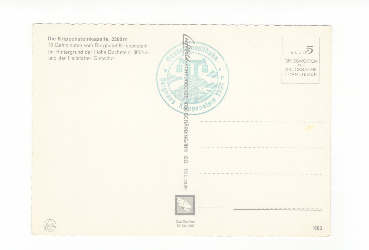 Ansichtskarte Krippensteinkapelle / Oberösterreich / Österreich