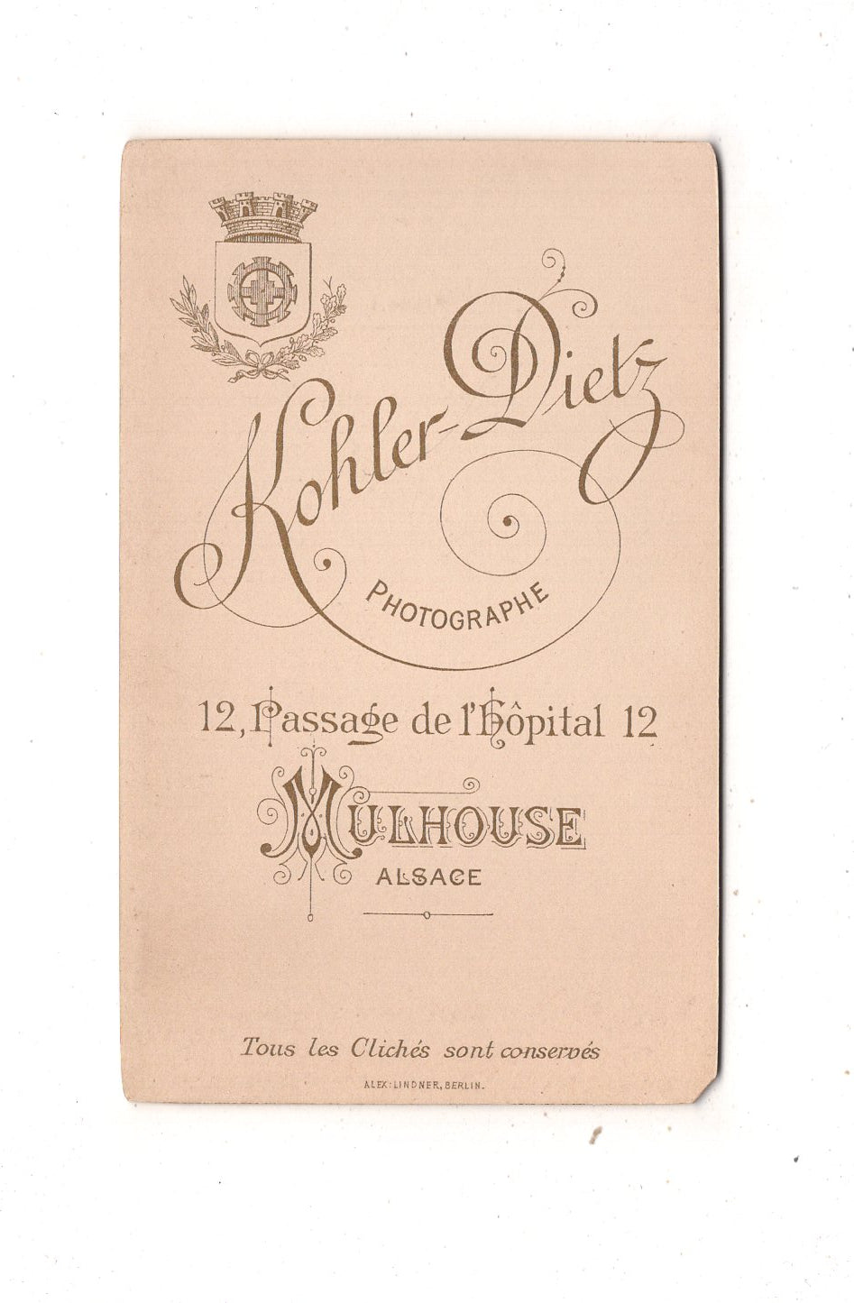 Fotografie Schönes Kinderbild / Baby - Mulhouse Mülhausen 1890er / CDV N1-08