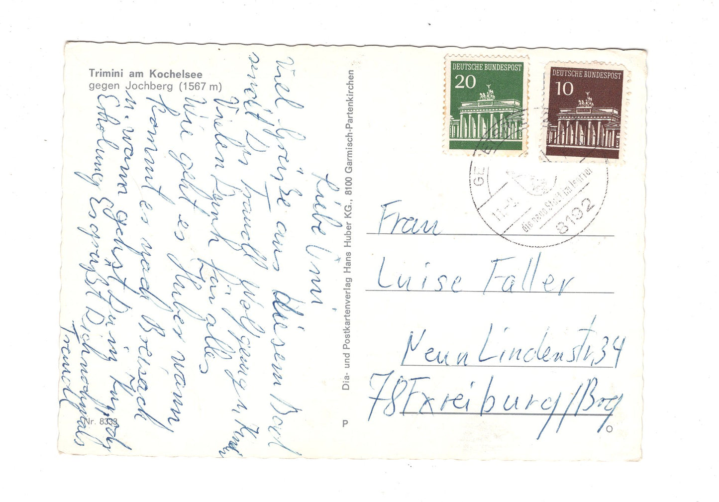 Ansichtskarte Trimini am Kochelsee gegen Jochberg / H1-70