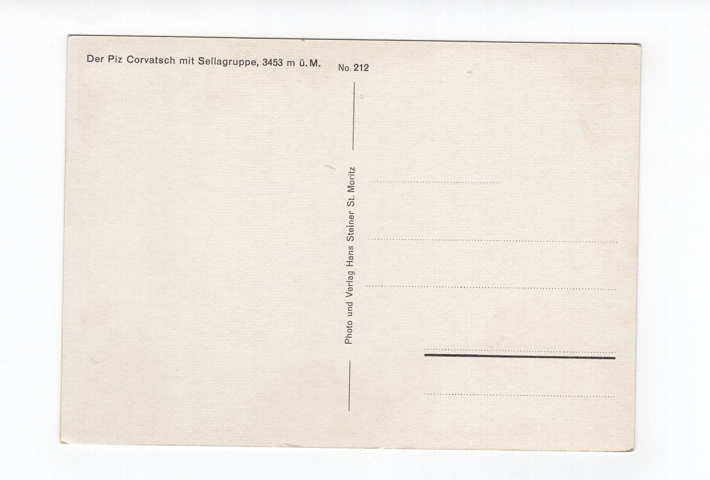 Ansichtskarte Der Piz Corvatsch mit Sellagruppe / Schweiz