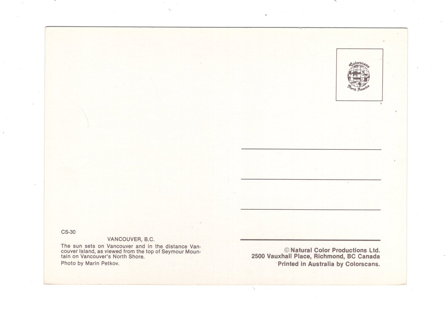 Ansichtskarte Vancouver / British Columbia / Kanada