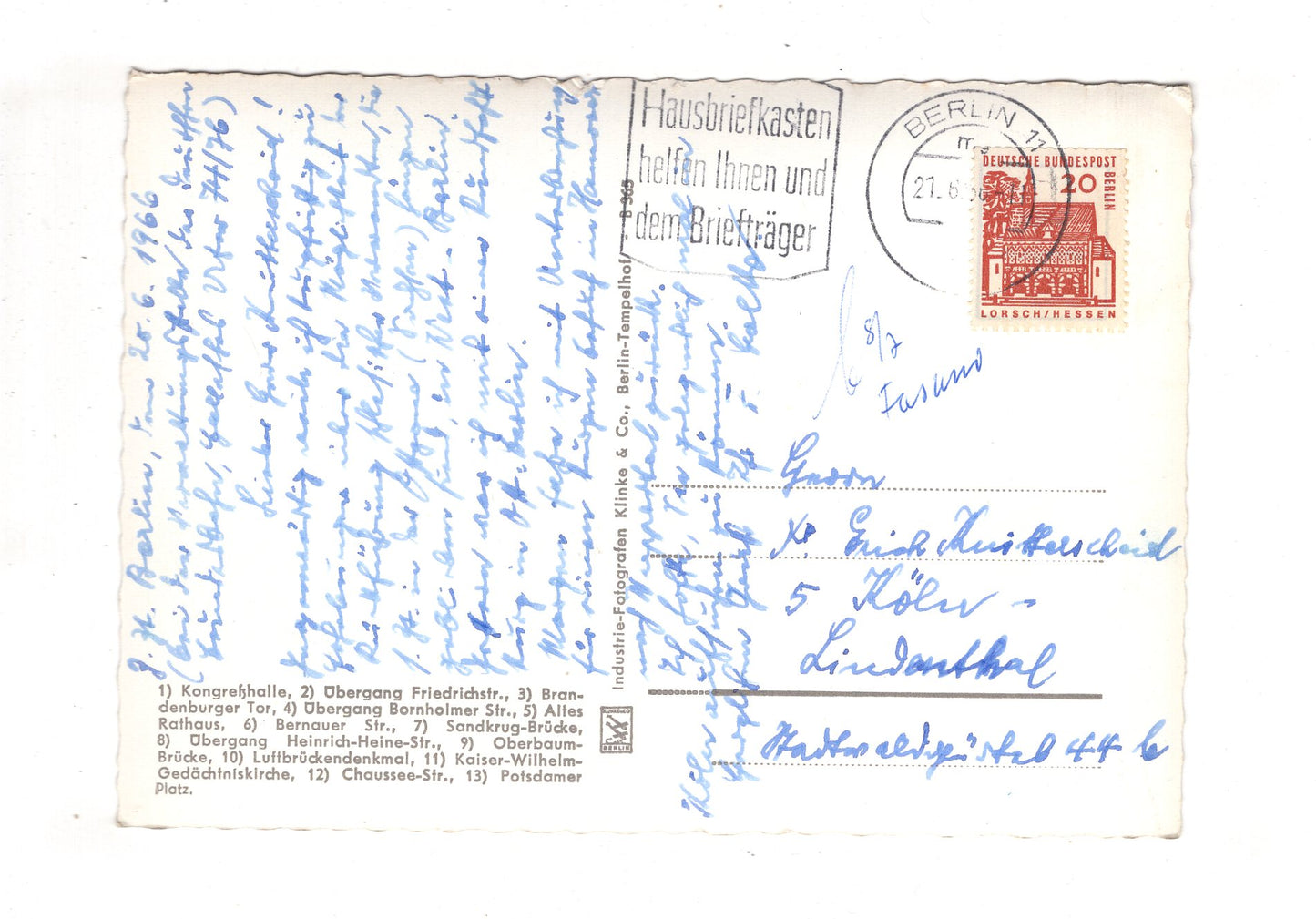 Ansichtskarte Berlin / Übergang Friedrichstraße +++ / I1-66