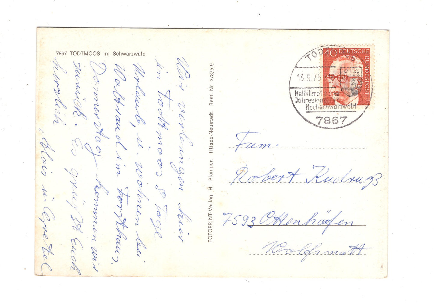 Ansichtskarte Todtmoos im Schwarzwald / K1-57