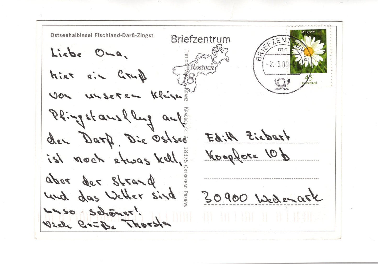 Ansichtskarte Ostseehalbinsel Fischland - Darß - Zingst