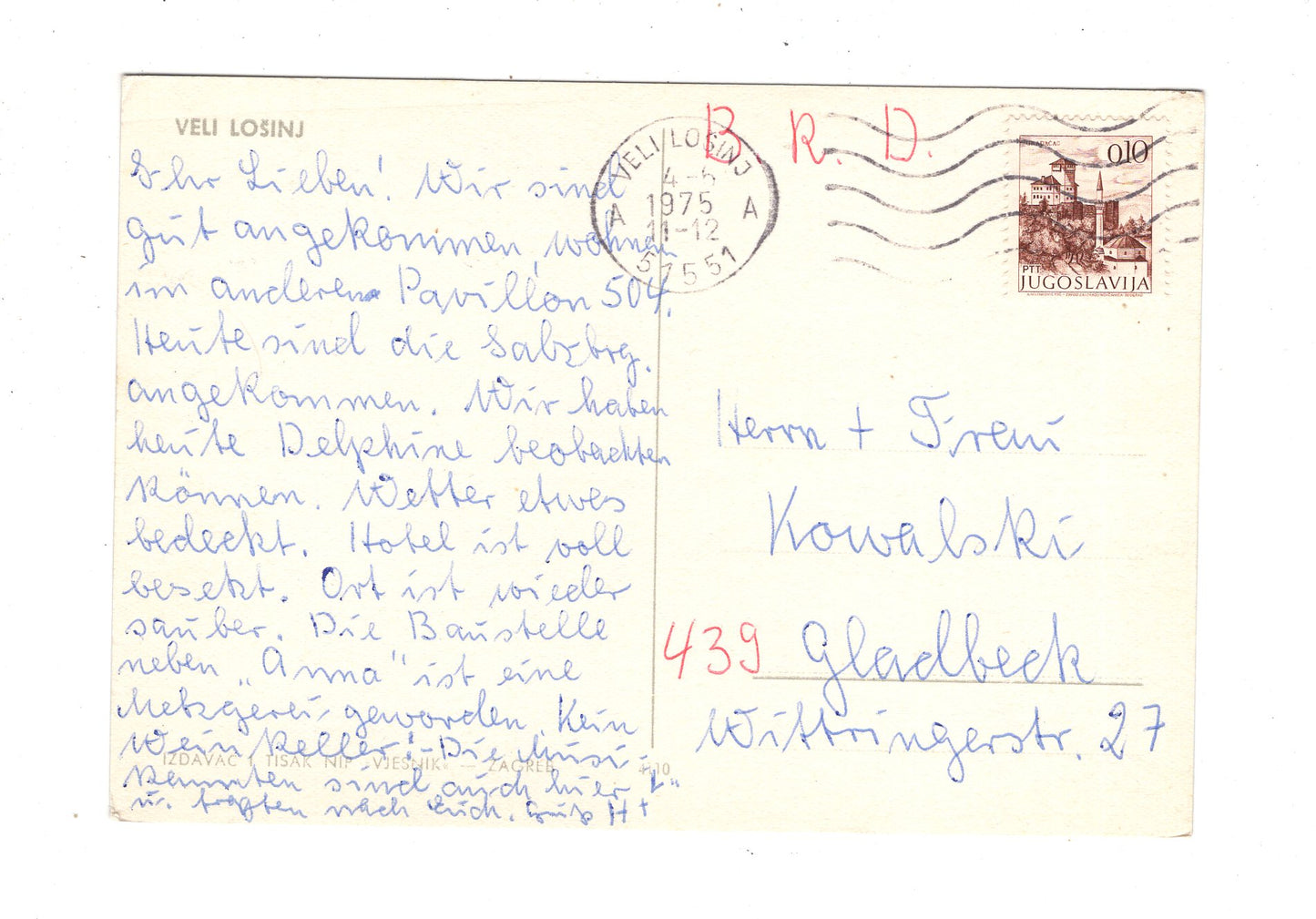 Ansichtskarte Veli Losinj / Kroatien / N1-63