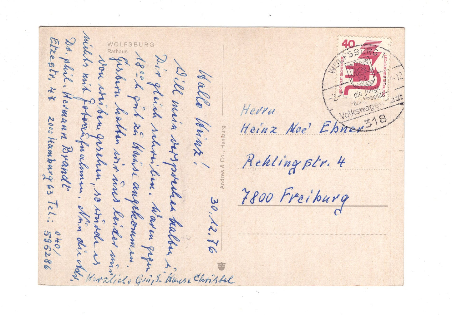 Ansichtskarte Wolfsburg / Rathaus / H1-70