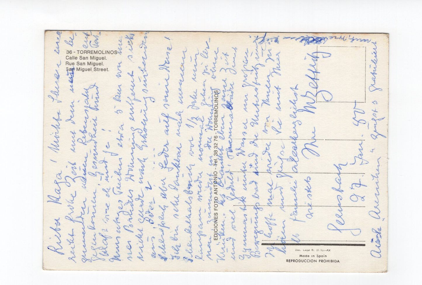 Ansichtskarte Torremolinos / Calle San Miguel / Costa del Sol / Spanien