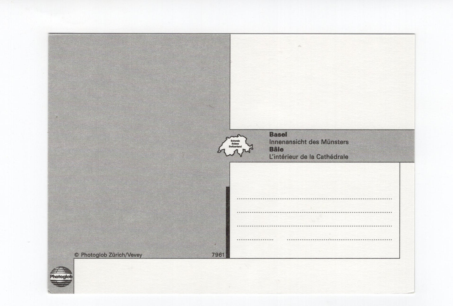 Ansichtskarte Basel / Innenansicht des Münsters / Schweiz