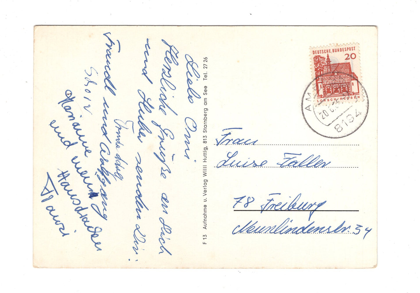 Ansichtskarte Gruß vom Starnberger See / H1-70