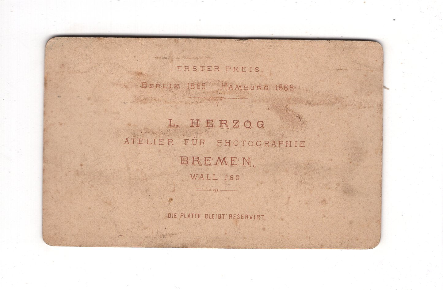 Fotografie Schönes Kinderbild / Baby - Bremen 1870er / CDV N1-08