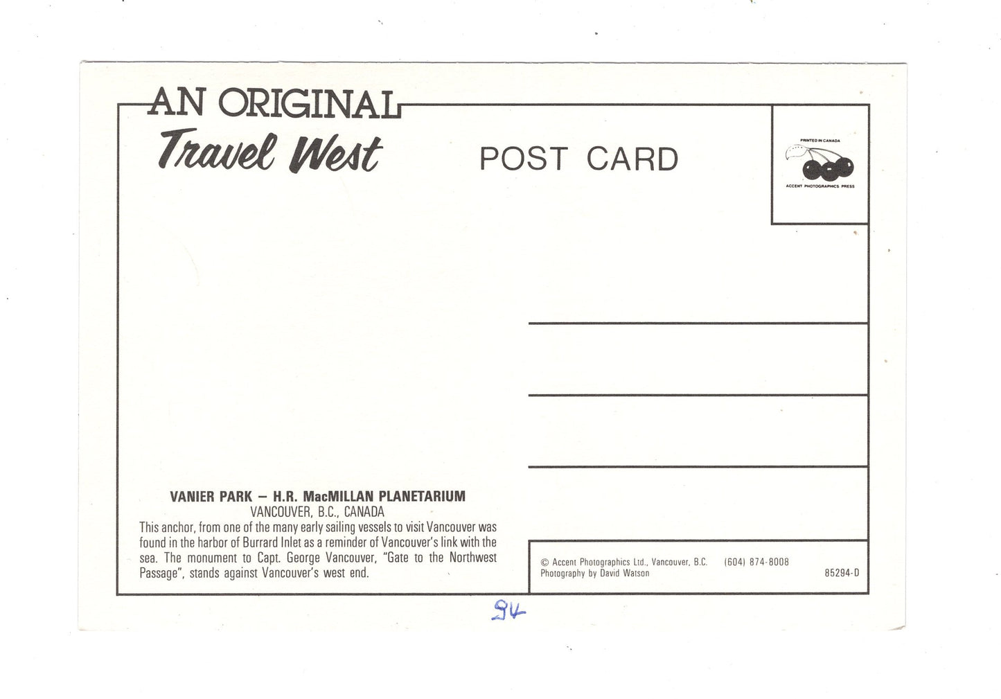 Ansichtskarte Vancouver / British Columbia / Kanada