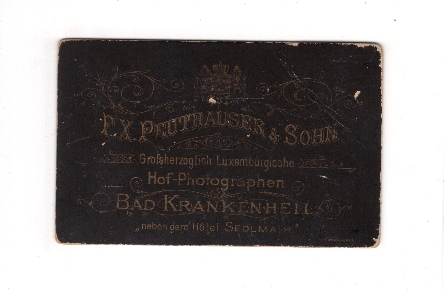 Fotografie Herrenportrait - Bad Krankenheil Tölz 1880er / CDV C1-20