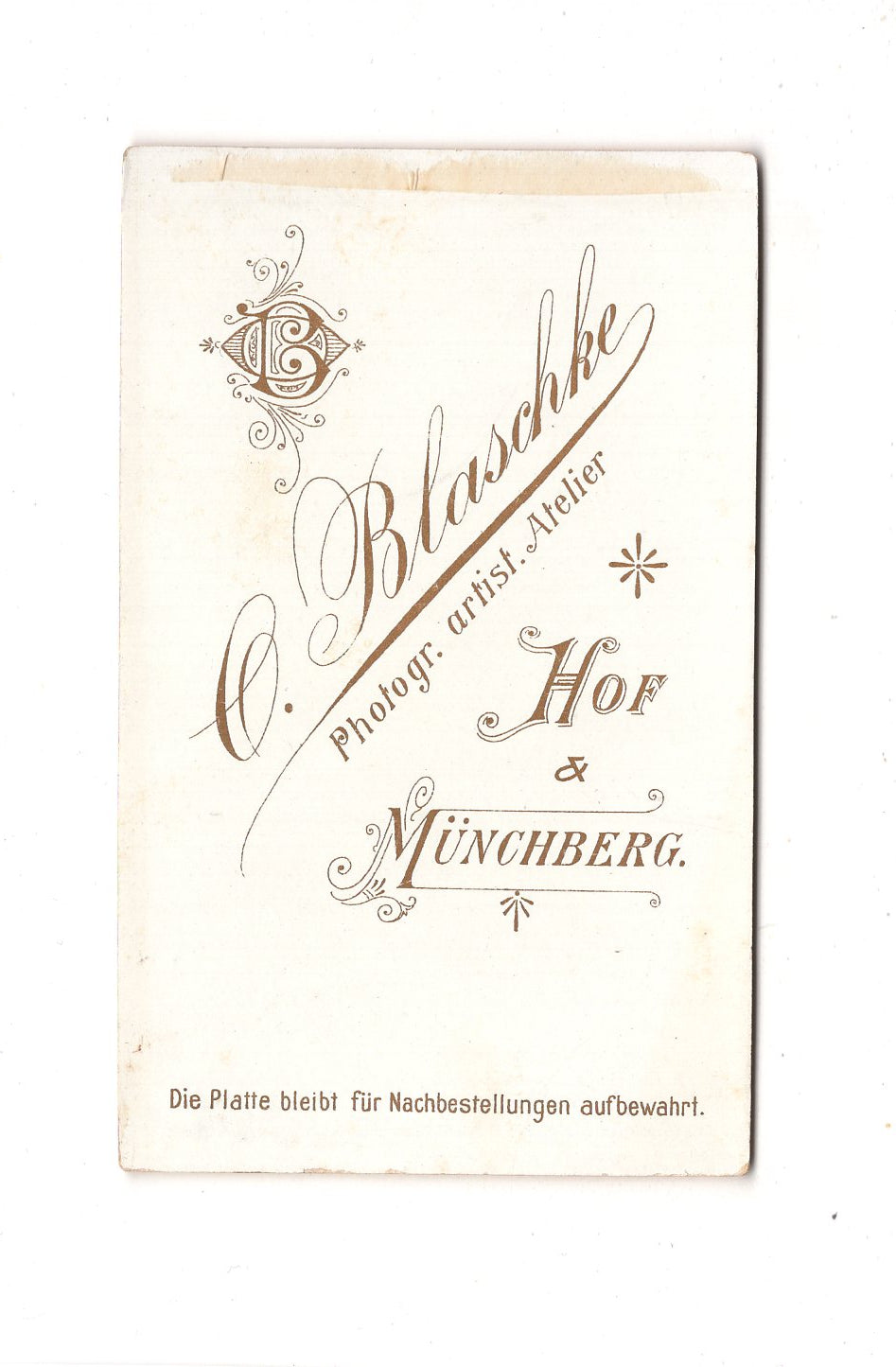 Fotografie Damenportrait - Hof & Münchberg 1890er / CDV C1-02