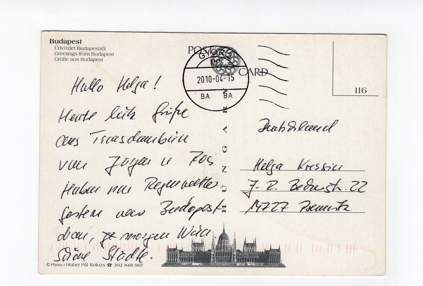 Ansichtskarte Budapest / Ungarn