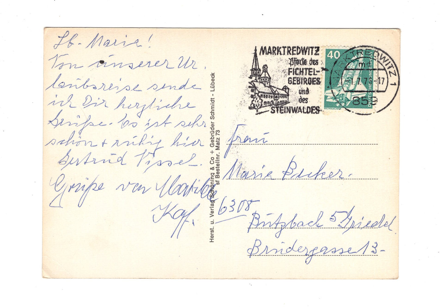 Ansichtskarte Marktredwitz / Fichtelgebirge