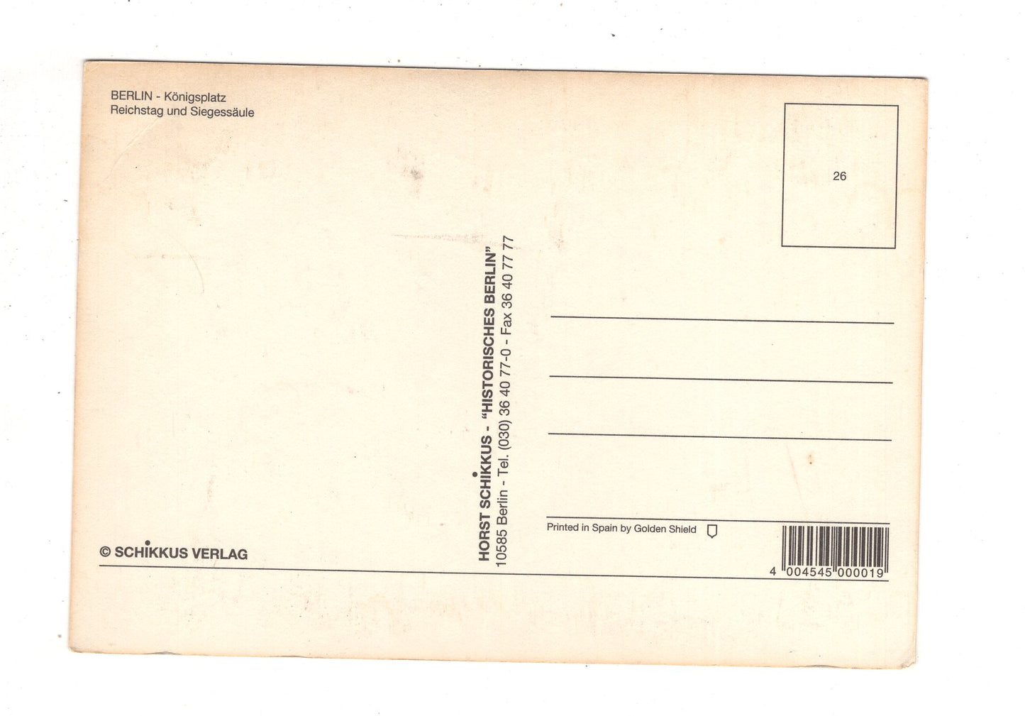 Ansichtskarte Berlin / Königsplatz - Reichstag - Siegessäule / I1-67