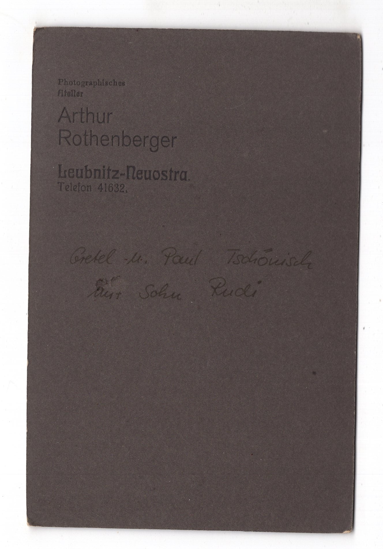 Fotografie Schönes Familienbild / benannt - Leubnitz-Neuostra 1910er / CAB X-35