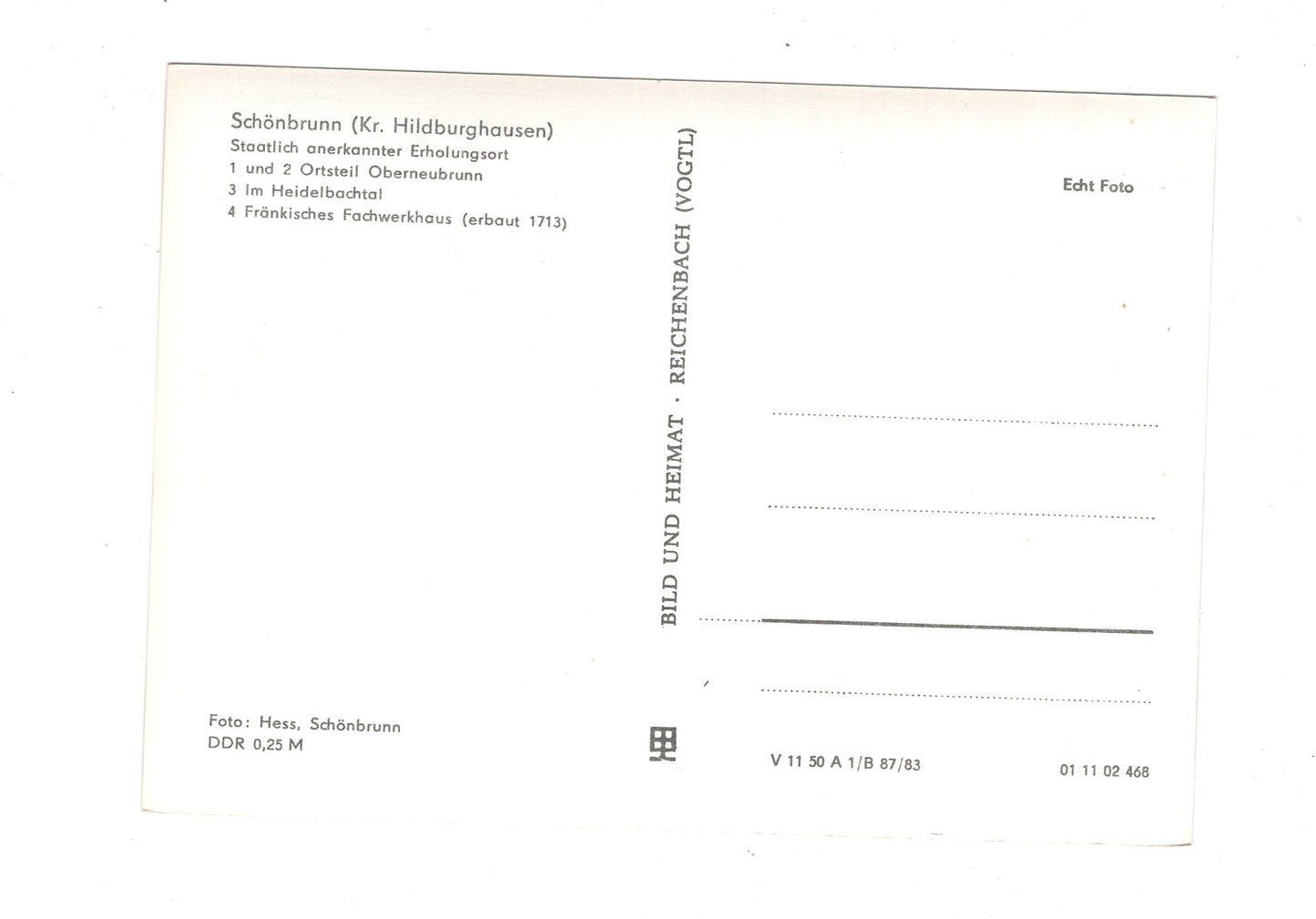 Ansichtskarte Schönbrunn / Thüringer Wald