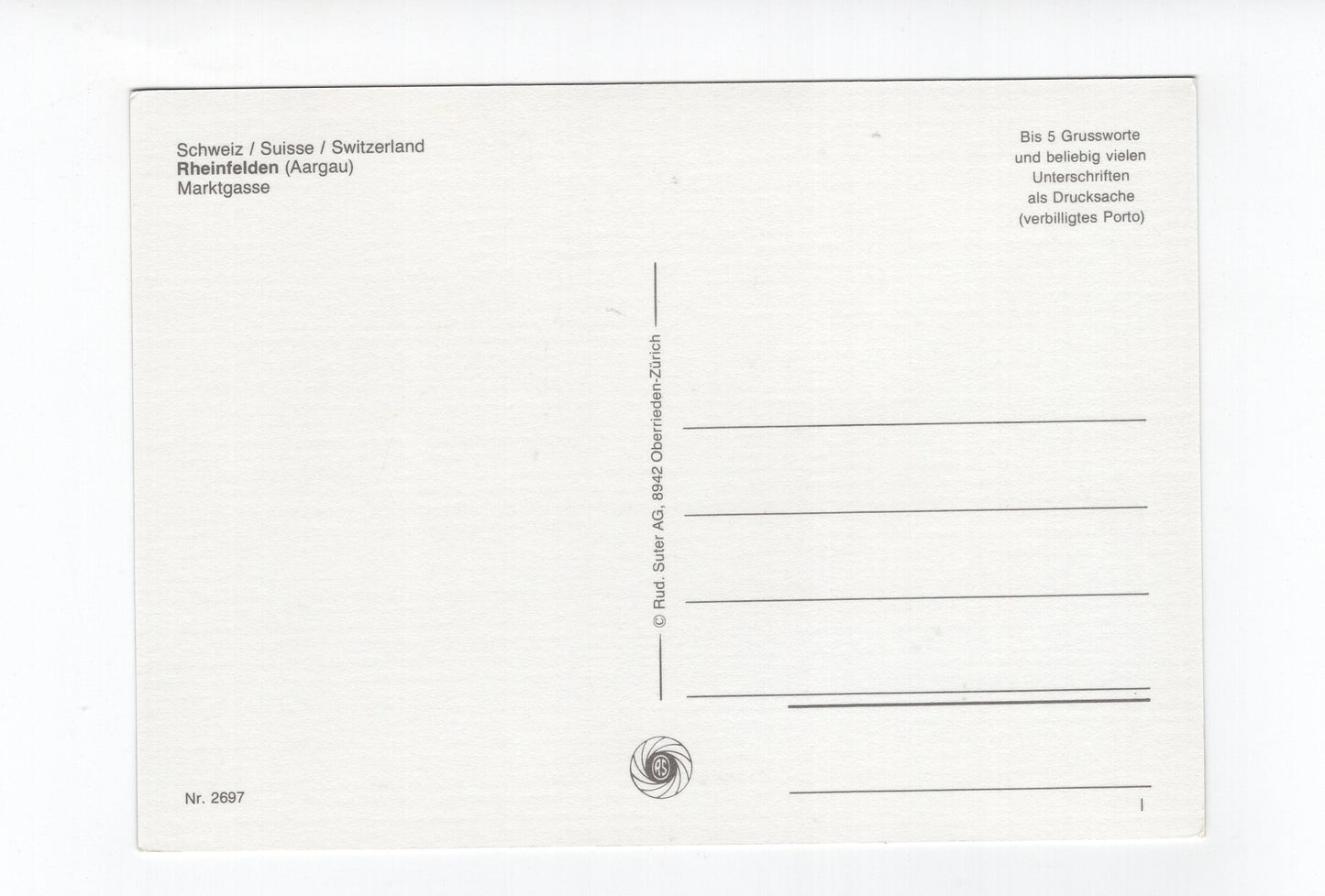 Ansichtskarte Rheinfelden / Aargau / Marktgasse / Schweiz