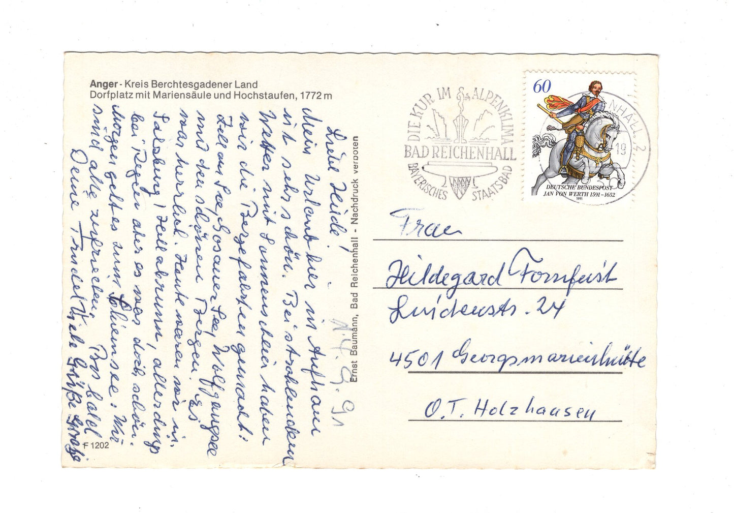 Ansichtskarte Anger / Berchtesgadener Land / Dorfplatz / I1-51
