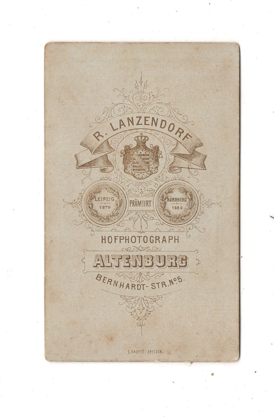 Fotografie Feine Dame - Altenburg um 1880