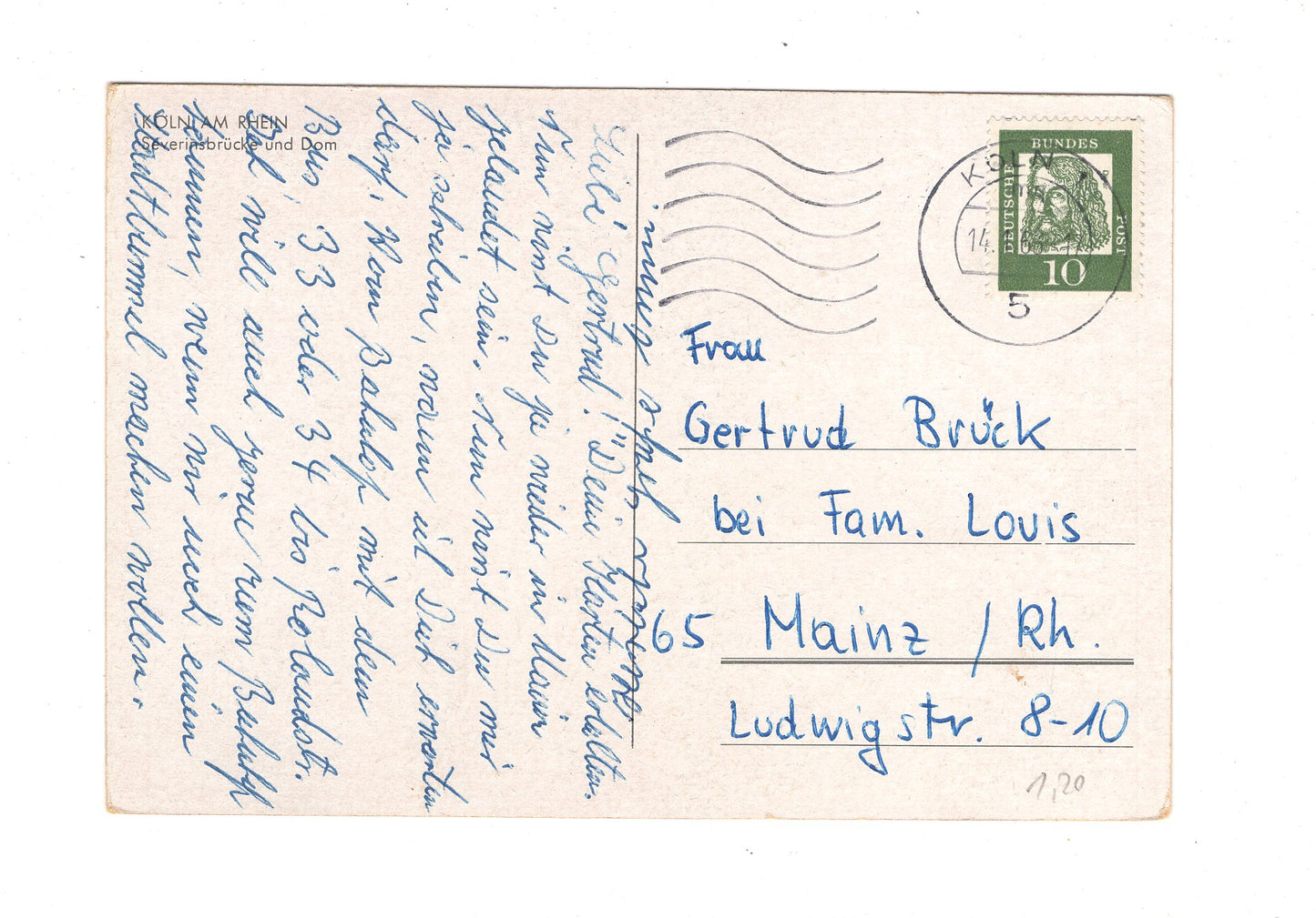 Ansichtskarte Köln am Rhein / Severinsbrücke und Dom / G1-58