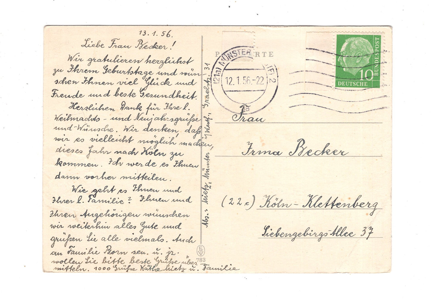 Ansichtskarte Glückwünsche / Glückwunsch zum Geburtstag / L1-56