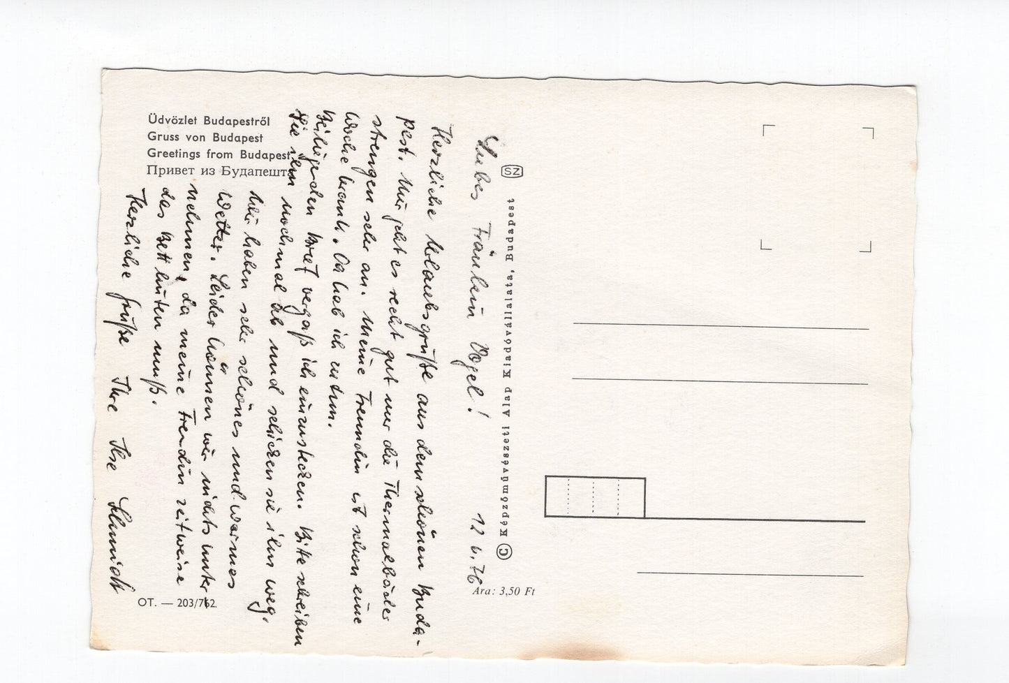 Ansichtskarte Budapest / Ungarn