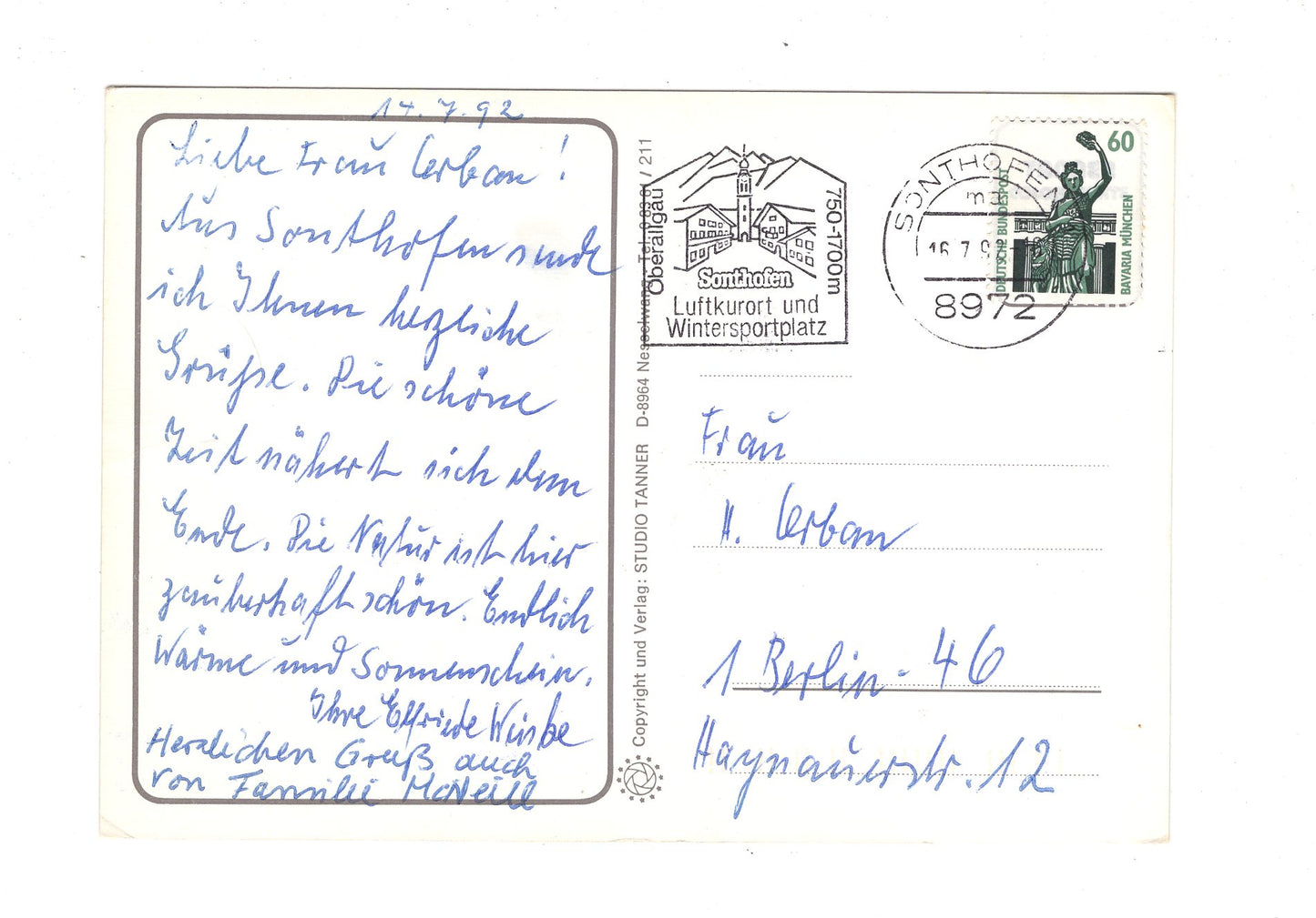 Ansichtskarte Sonthofen im Oberallgäu / H1-54