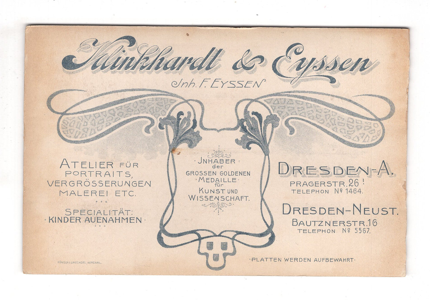 Fotografie Feine Dame - Dresden 1900er / CAB W-22