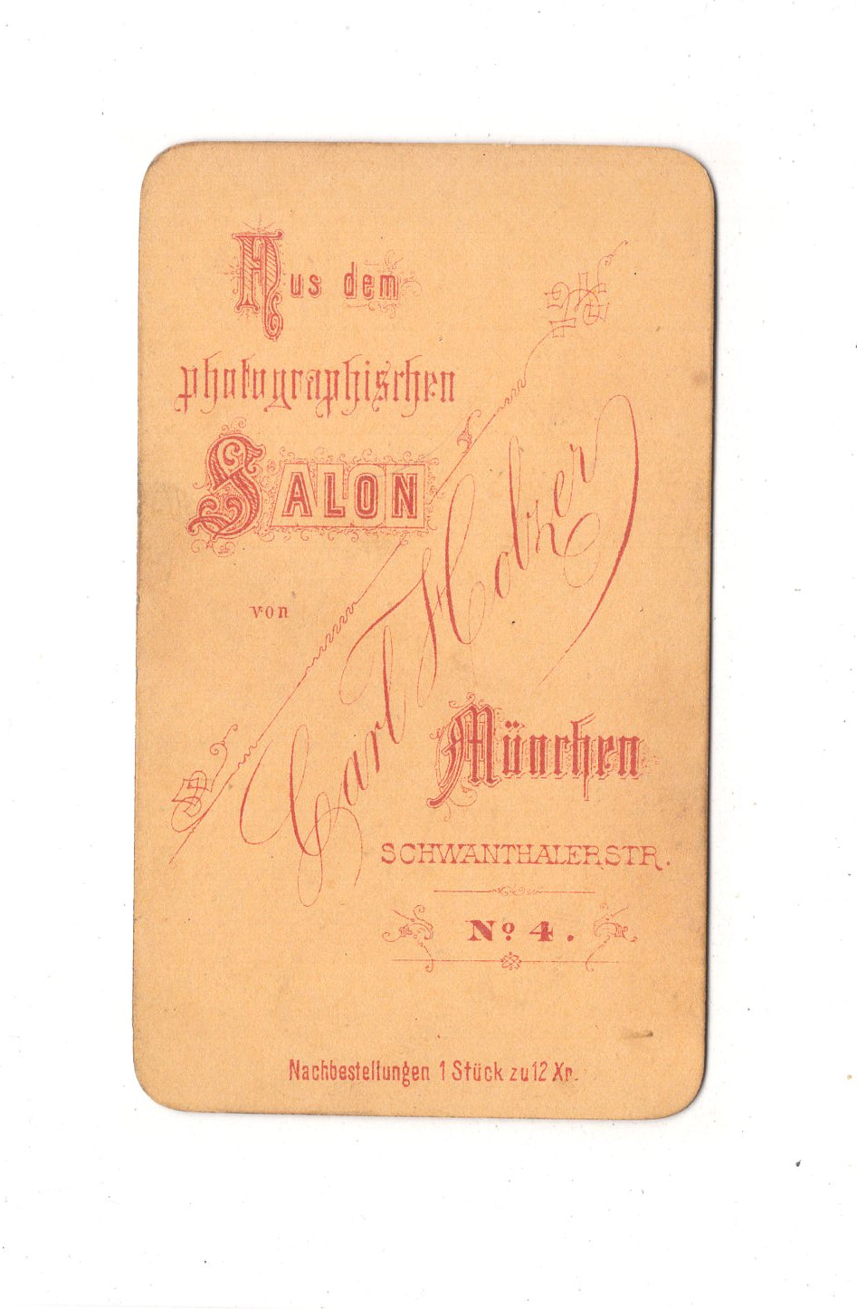 Fotografie Herrenportrait - München um 1870 / CDV C1-20