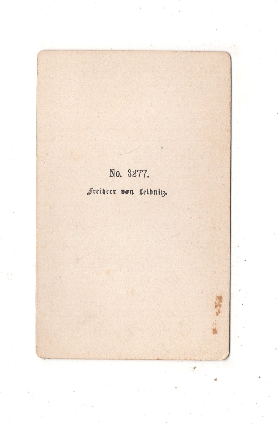 Fotografie Kunst / Gottfried Freiherr von Leibniz - 1870er