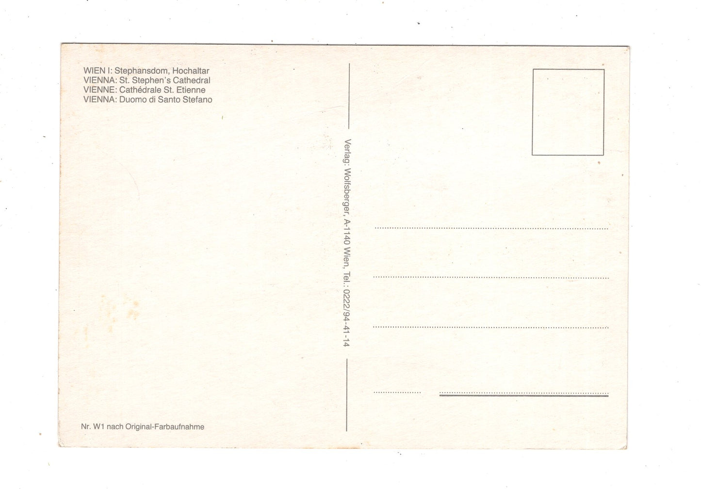 Ansichtskarte Wien / Stephansdom / Österreich / N1-64